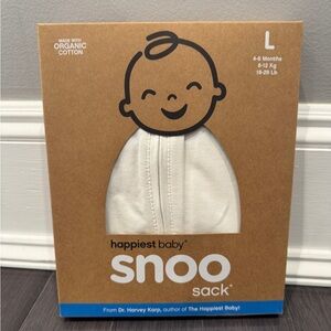 NWT Happiest Baby Snoo Sack Size Large 4-6M 18-26 lbs - Solid Cream Color